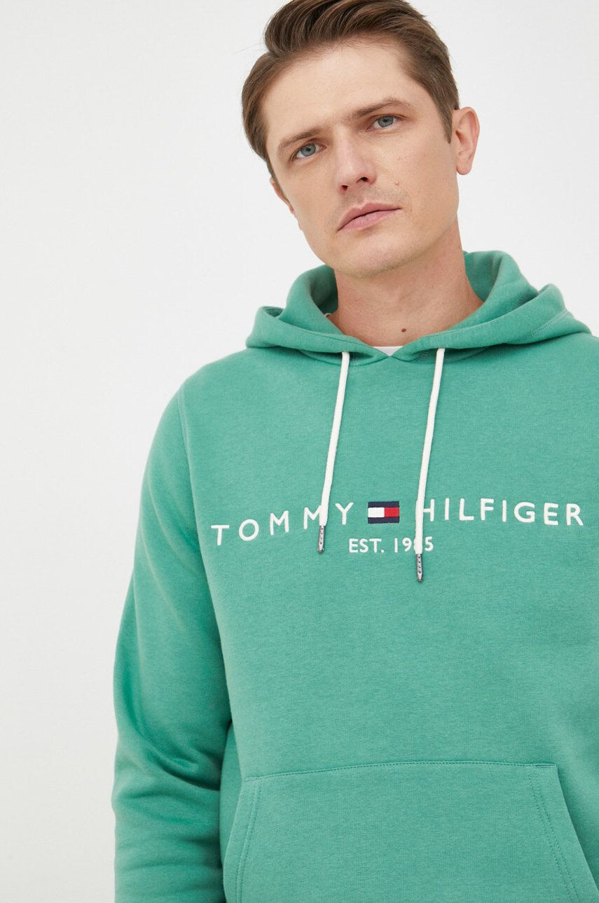 Tommy Hilfiger Суичър в тъмносиньо с апликация - Pepit.bg