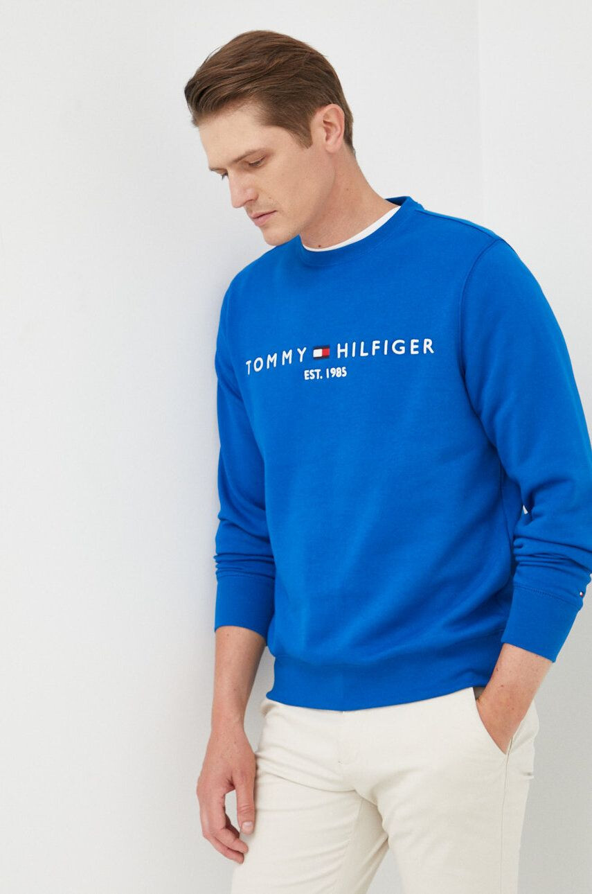 Tommy Hilfiger Суичър в сиво с апликация - Pepit.bg