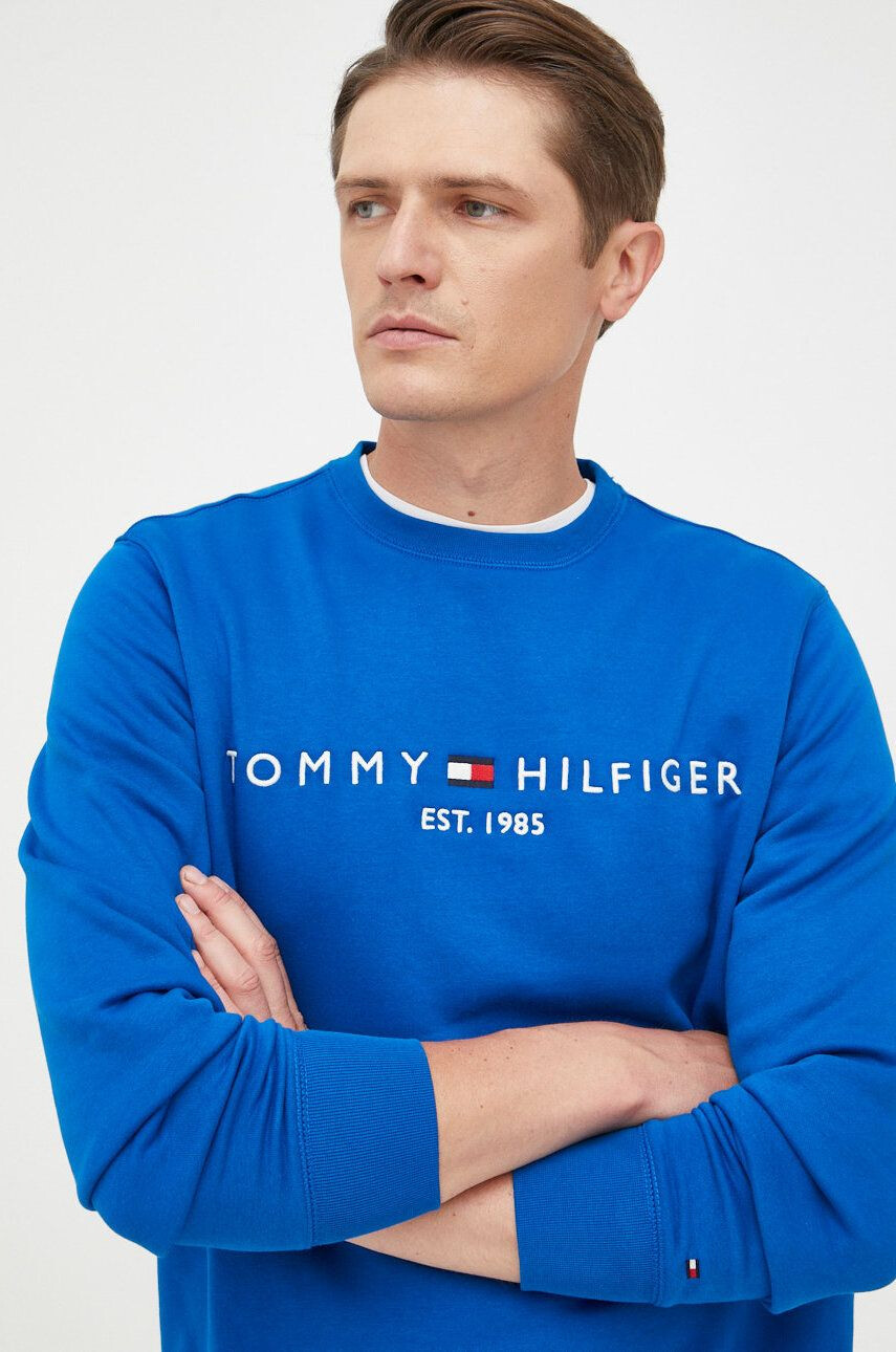 Tommy Hilfiger Суичър в сиво с апликация - Pepit.bg