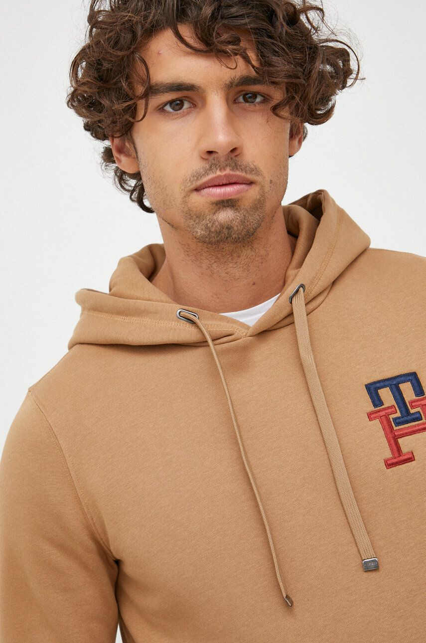 Tommy Hilfiger Суичър в бежово с апликация - Pepit.bg