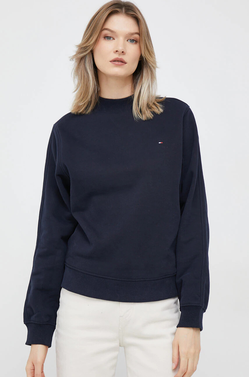 Tommy Hilfiger Суичър в тъмносиньо с изчистен дизайн - Pepit.bg