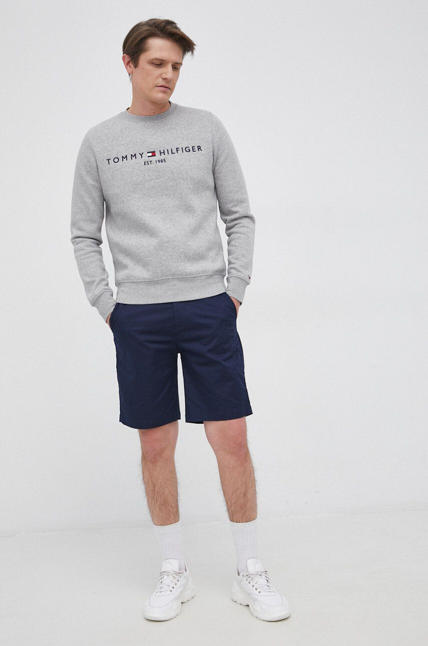 Tommy Hilfiger Суичър мъжки в сиво с апликация - Pepit.bg