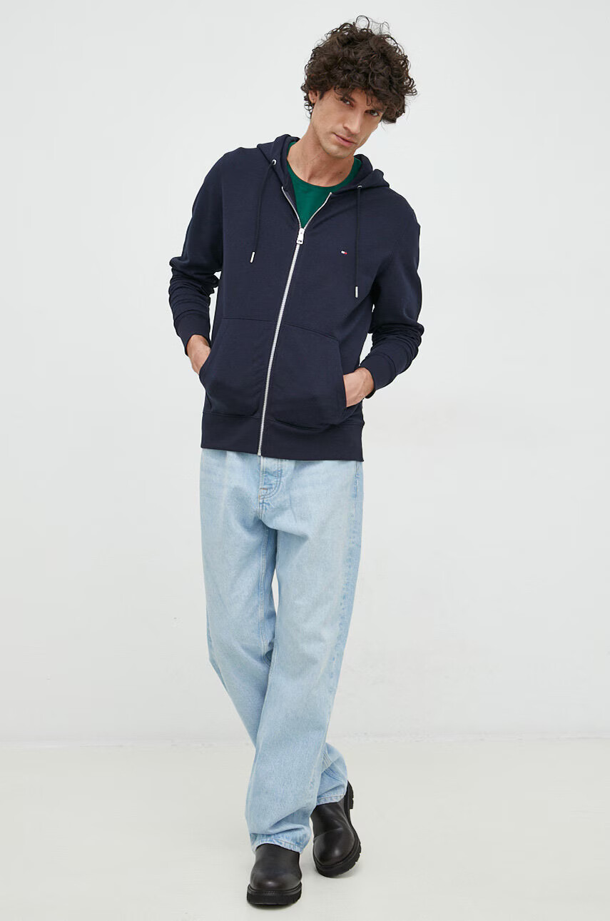 Tommy Hilfiger Суичър в тъмносиньо с апликация - Pepit.bg