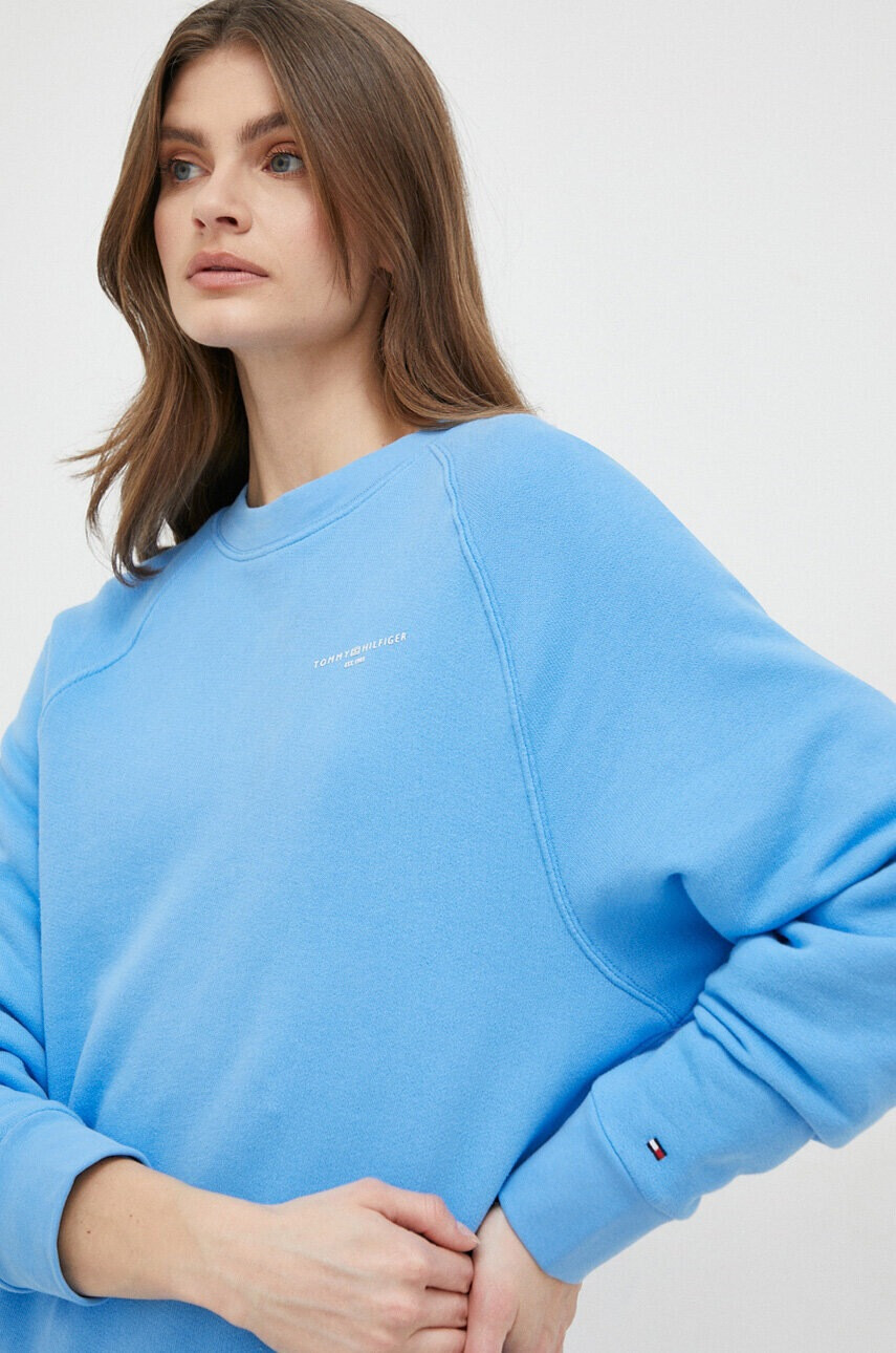 Tommy Hilfiger Суичър в синьо с принт - Pepit.bg