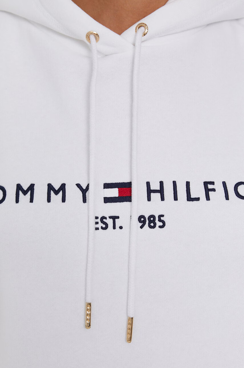 Tommy Hilfiger Суичър дамски в бяло с апликация - Pepit.bg
