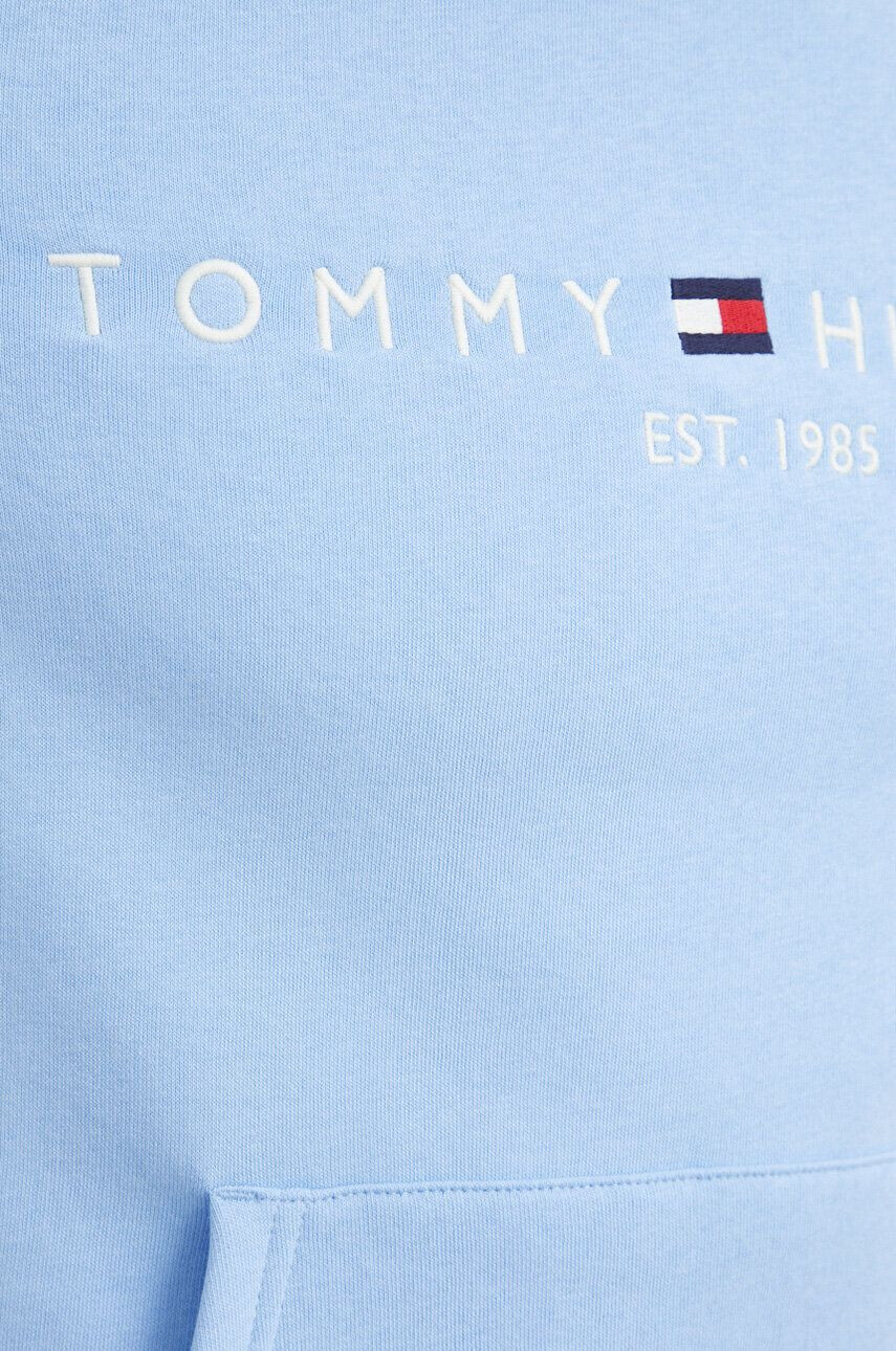 Tommy Hilfiger Суичър в синьо с качулка с апликация - Pepit.bg