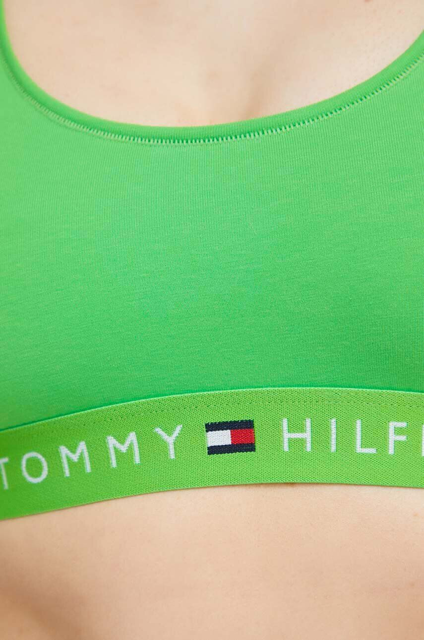 Tommy Hilfiger Сутиен в зелено с изчистен дизайн - Pepit.bg