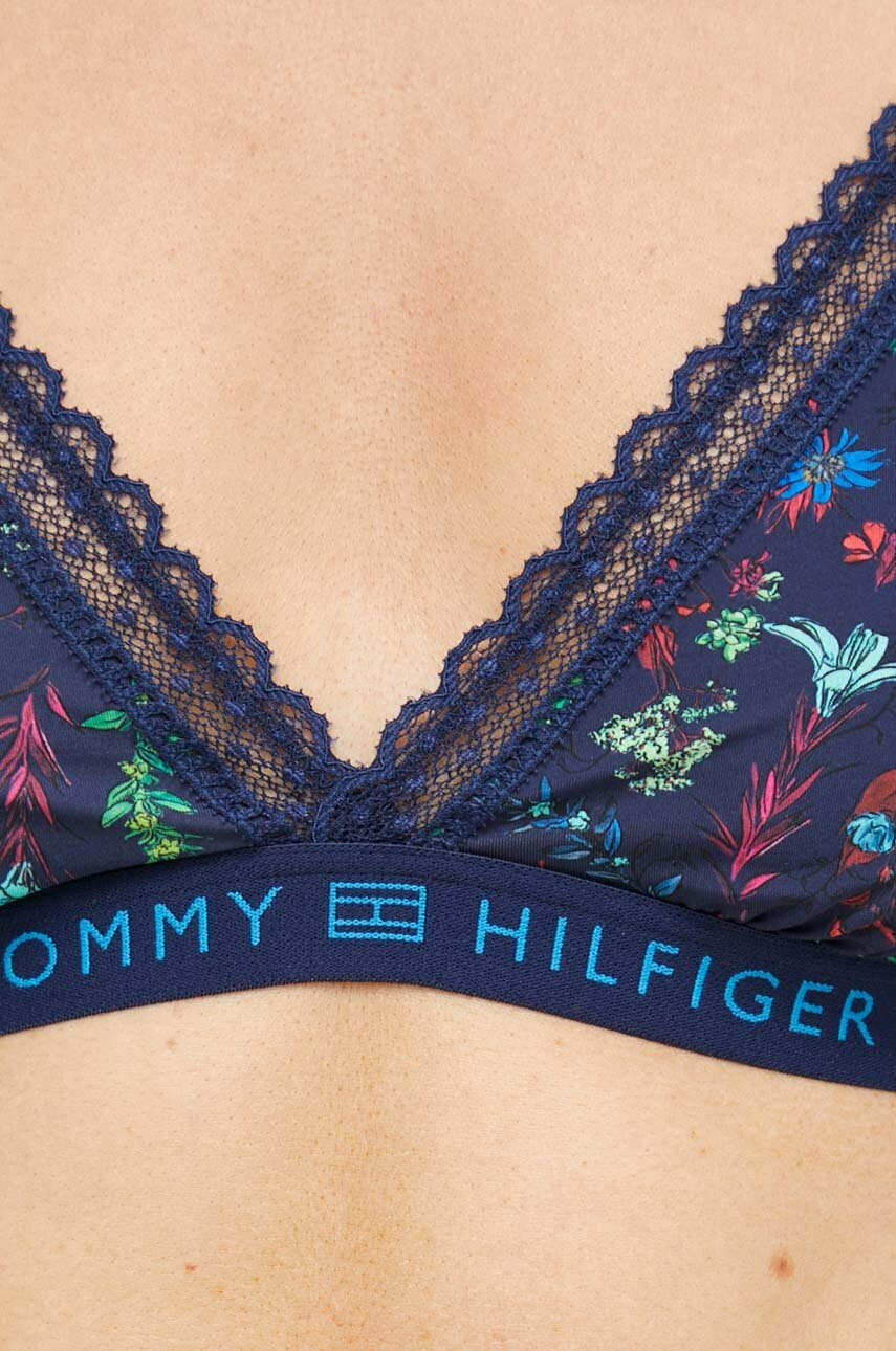 Tommy Hilfiger Сутиен в тъмносиньо с десен - Pepit.bg