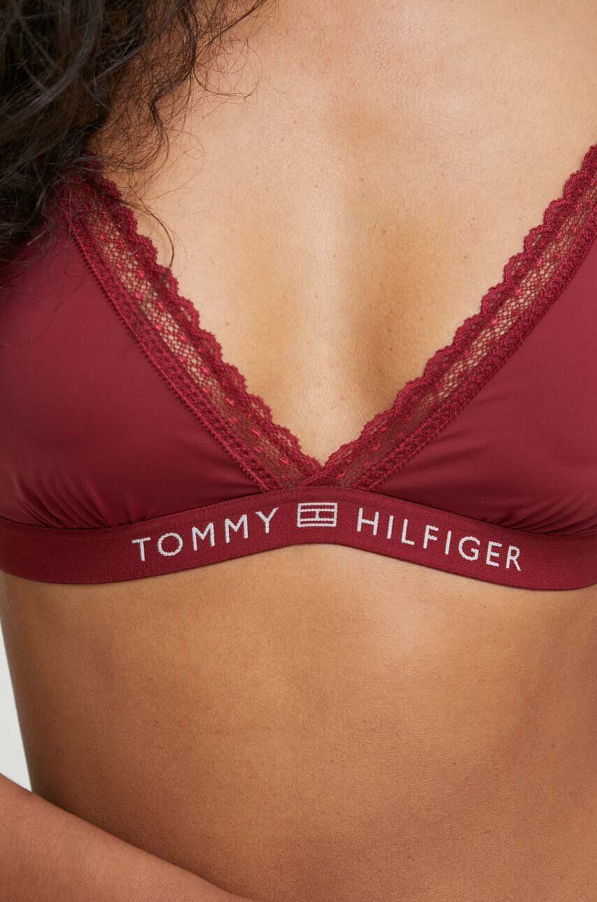 Tommy Hilfiger Сутиен в бордо с изчистен дизайн - Pepit.bg