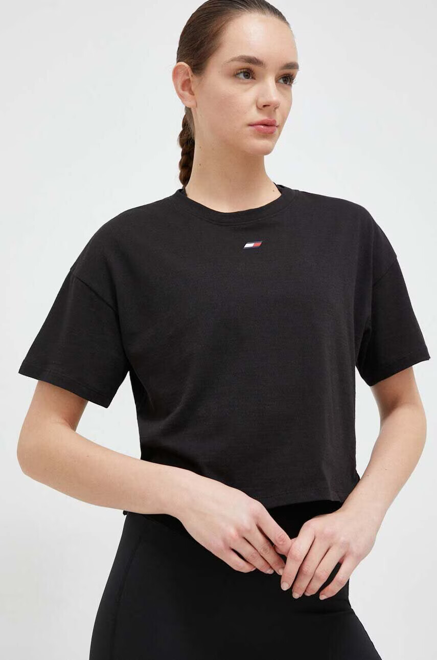 Tommy Hilfiger Тениска в черно - Pepit.bg