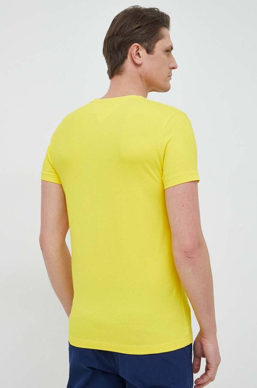 Tommy Hilfiger Тениска в жълто с десен - Pepit.bg