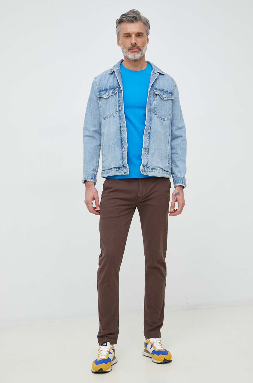 Tommy Hilfiger Тениска в синьо с изчистен дизайн - Pepit.bg