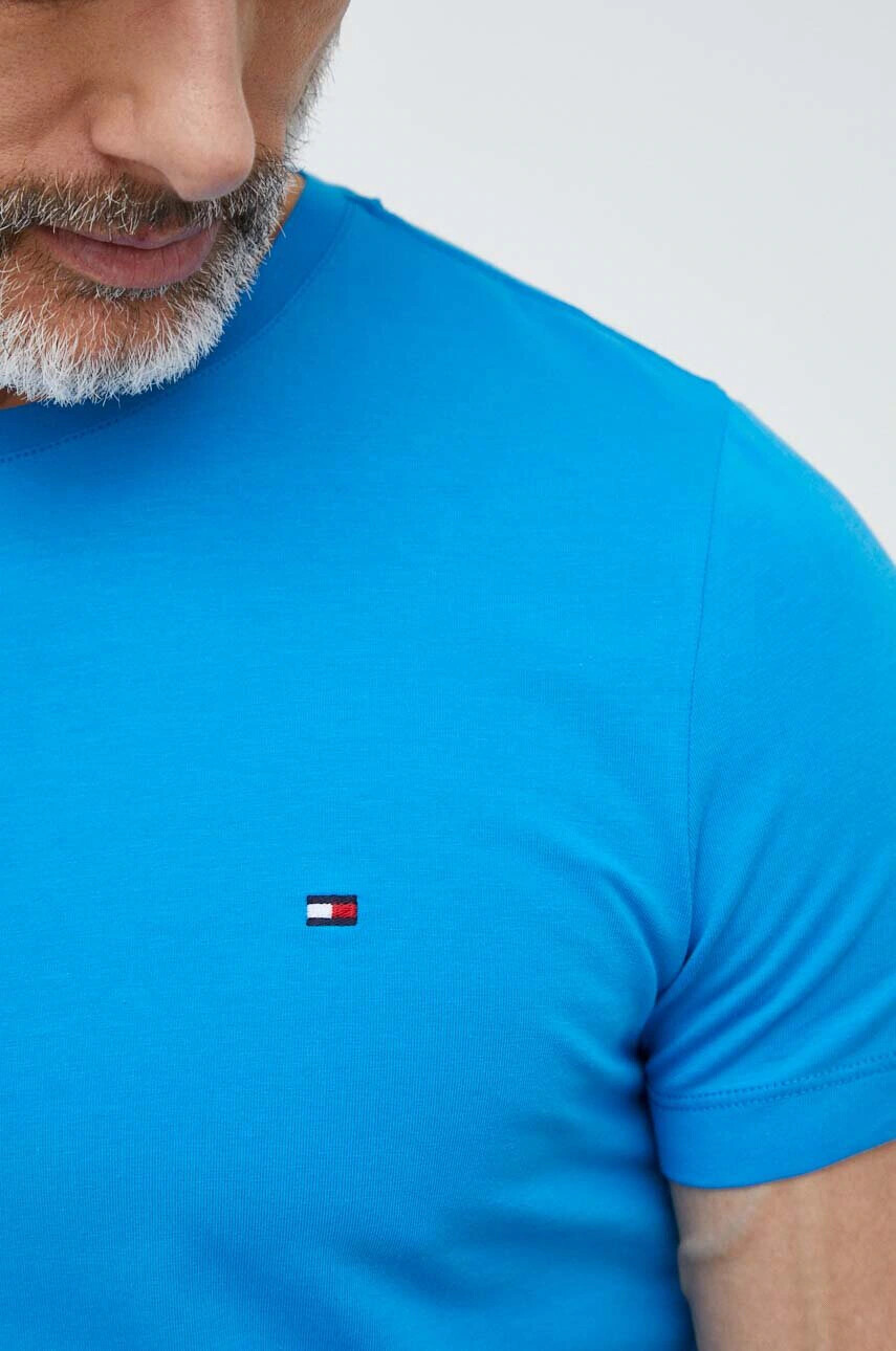 Tommy Hilfiger Тениска в синьо с изчистен дизайн - Pepit.bg