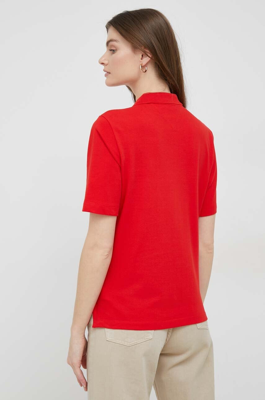 Tommy Hilfiger Тениска с яка в червено - Pepit.bg