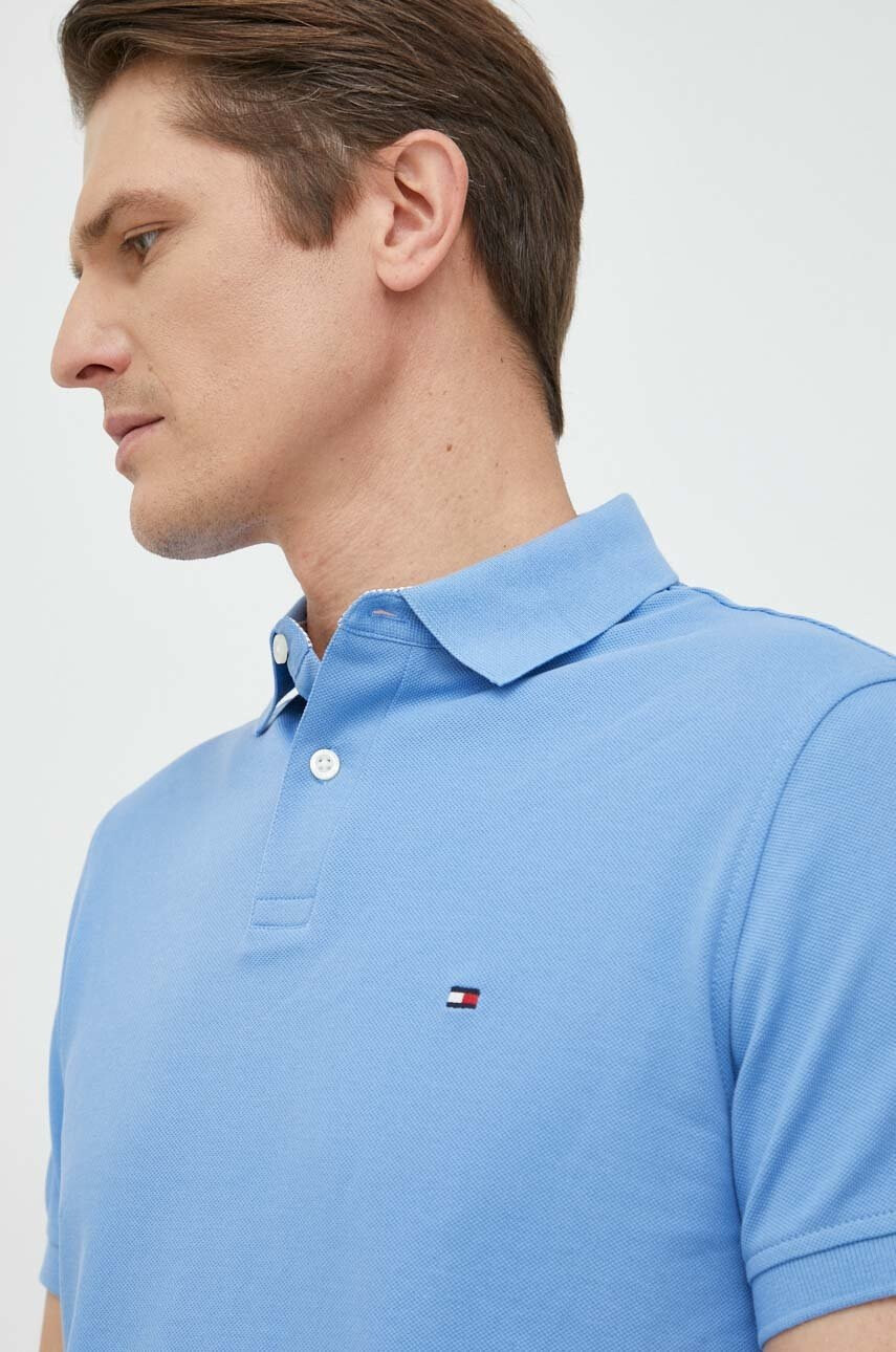 Tommy Hilfiger Тениска с яка в бежово - Pepit.bg