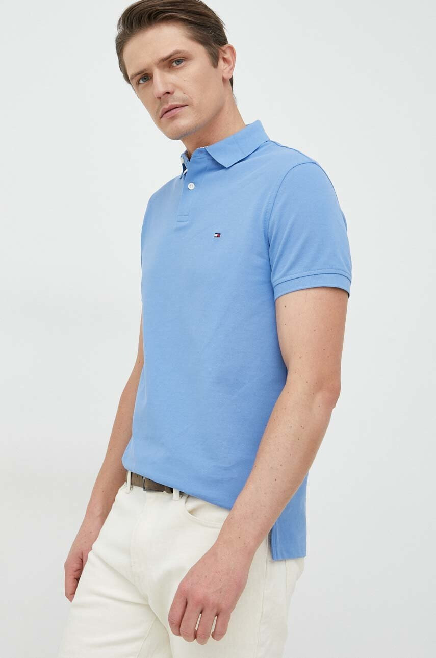 Tommy Hilfiger Тениска с яка в бежово - Pepit.bg