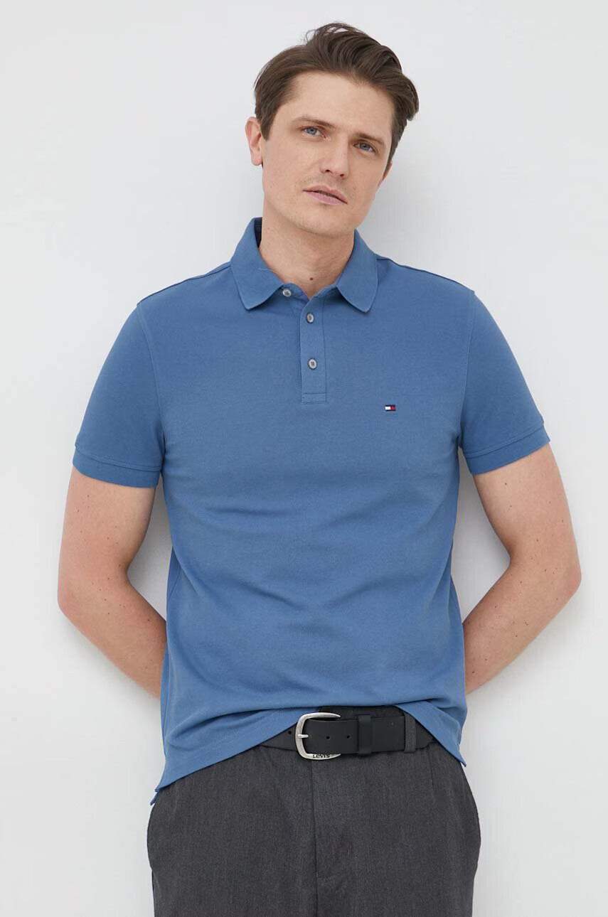 Tommy Hilfiger Тениска с яка в розово - Pepit.bg