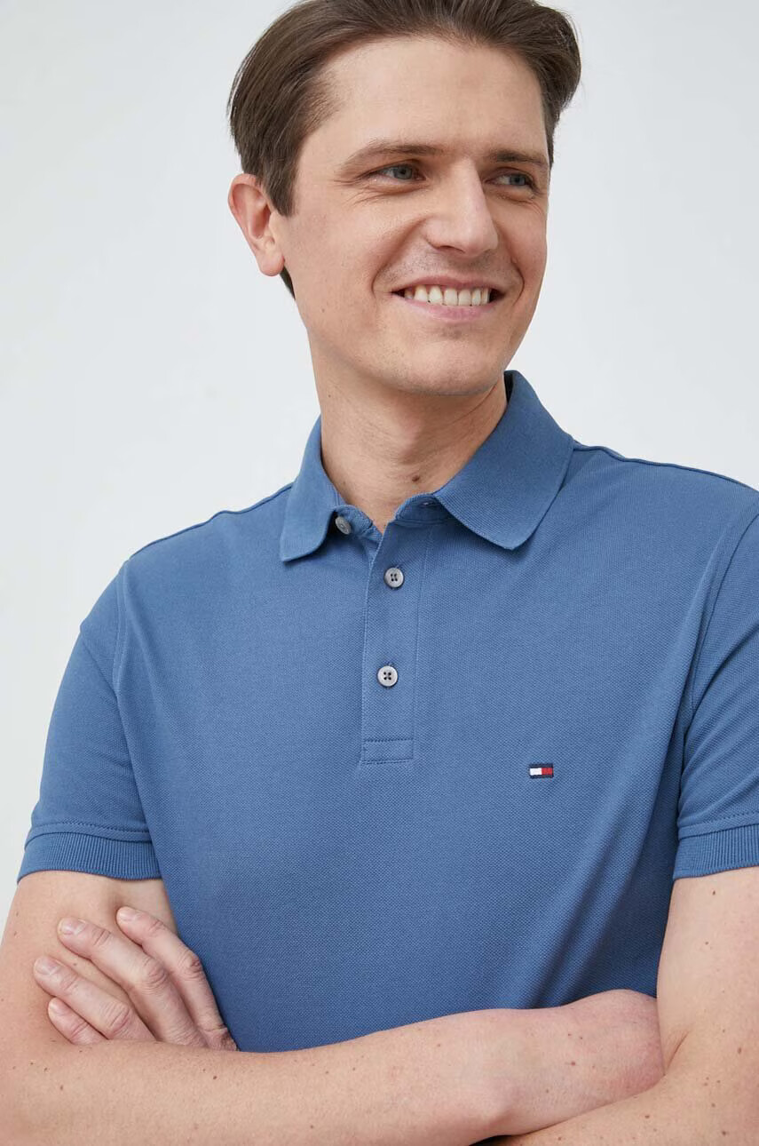 Tommy Hilfiger Тениска с яка в розово - Pepit.bg