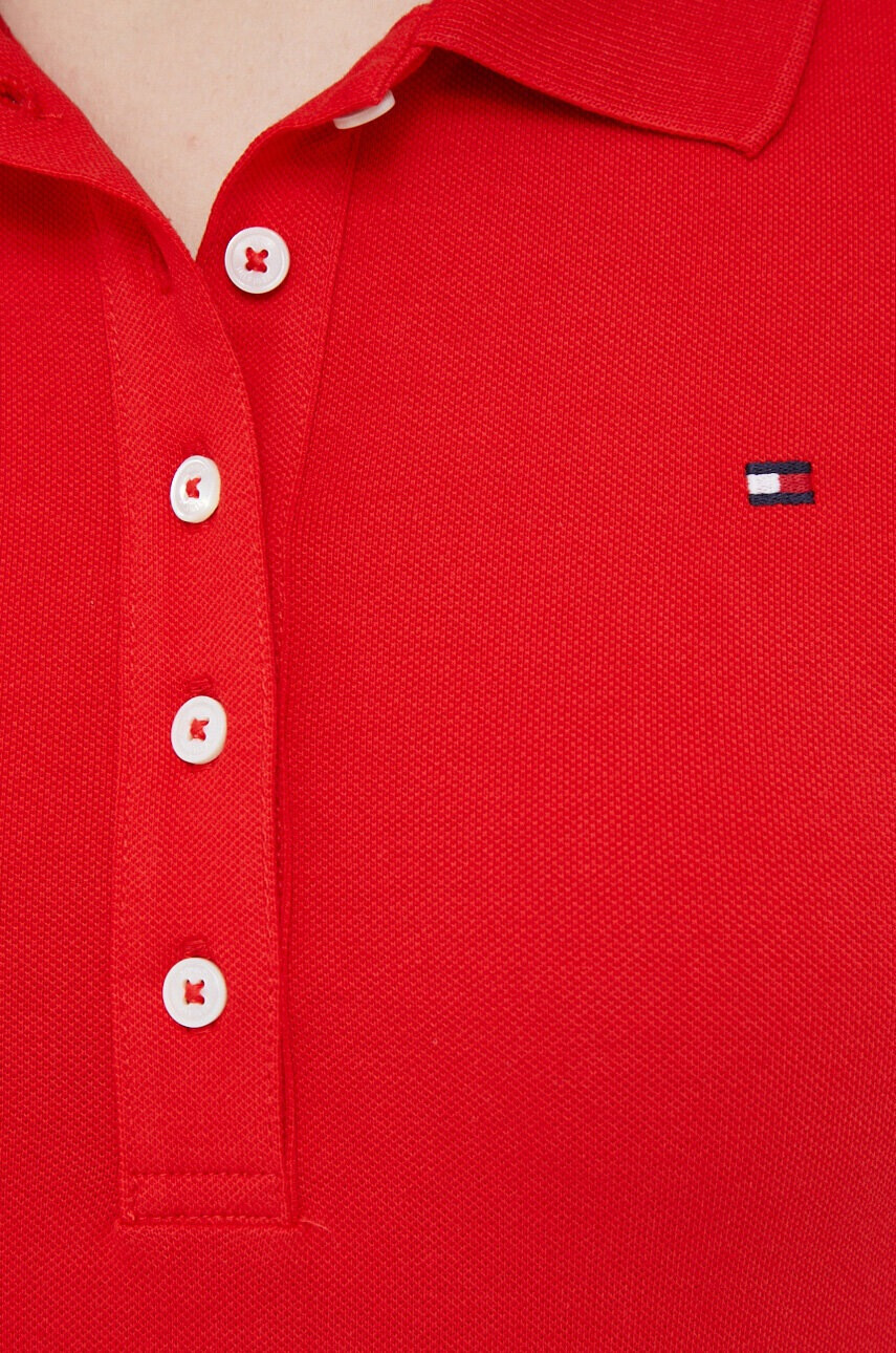 Tommy Hilfiger Тениска с яка в червено - Pepit.bg