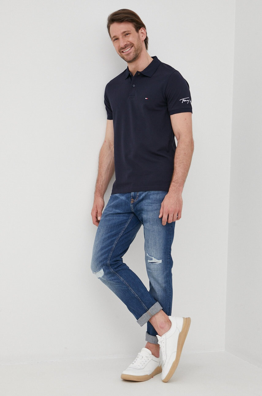 Tommy Hilfiger Тениска с яка - Pepit.bg