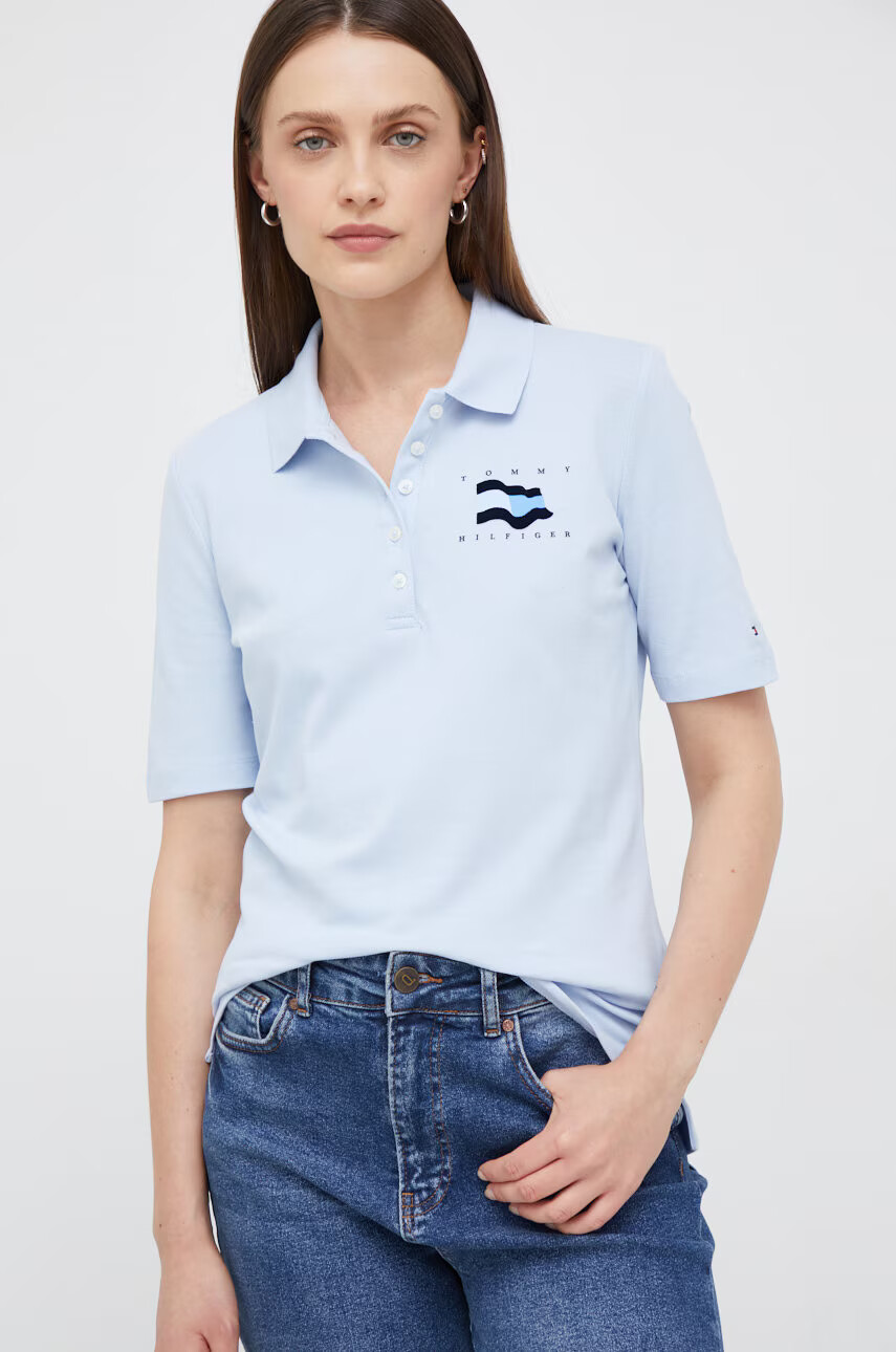 Tommy Hilfiger Тениска с яка - Pepit.bg