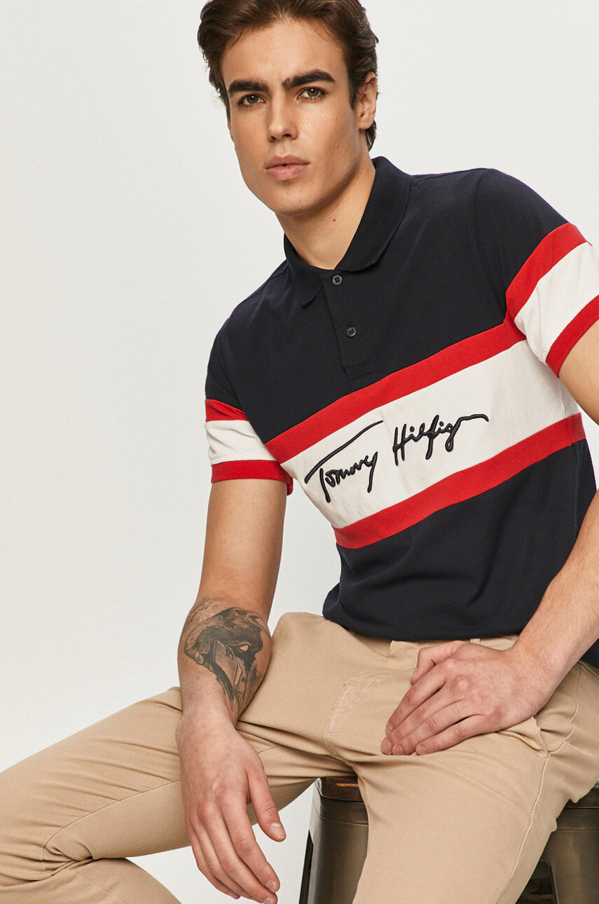 Tommy Hilfiger Тениска с яка - Pepit.bg