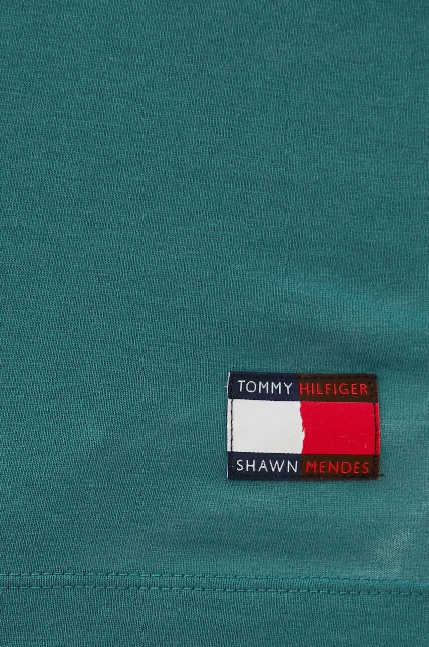 Tommy Hilfiger Тениска x Shawn Mendes мъжка в тюркоазено с принт - Pepit.bg