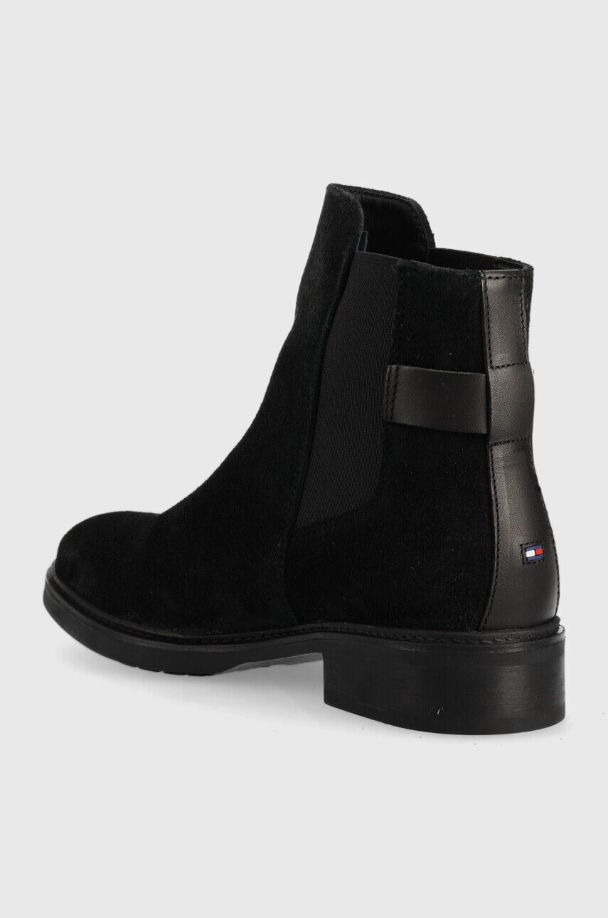 Tommy Hilfiger Велурени боти челси Th Suede Flat Boot - Pepit.bg