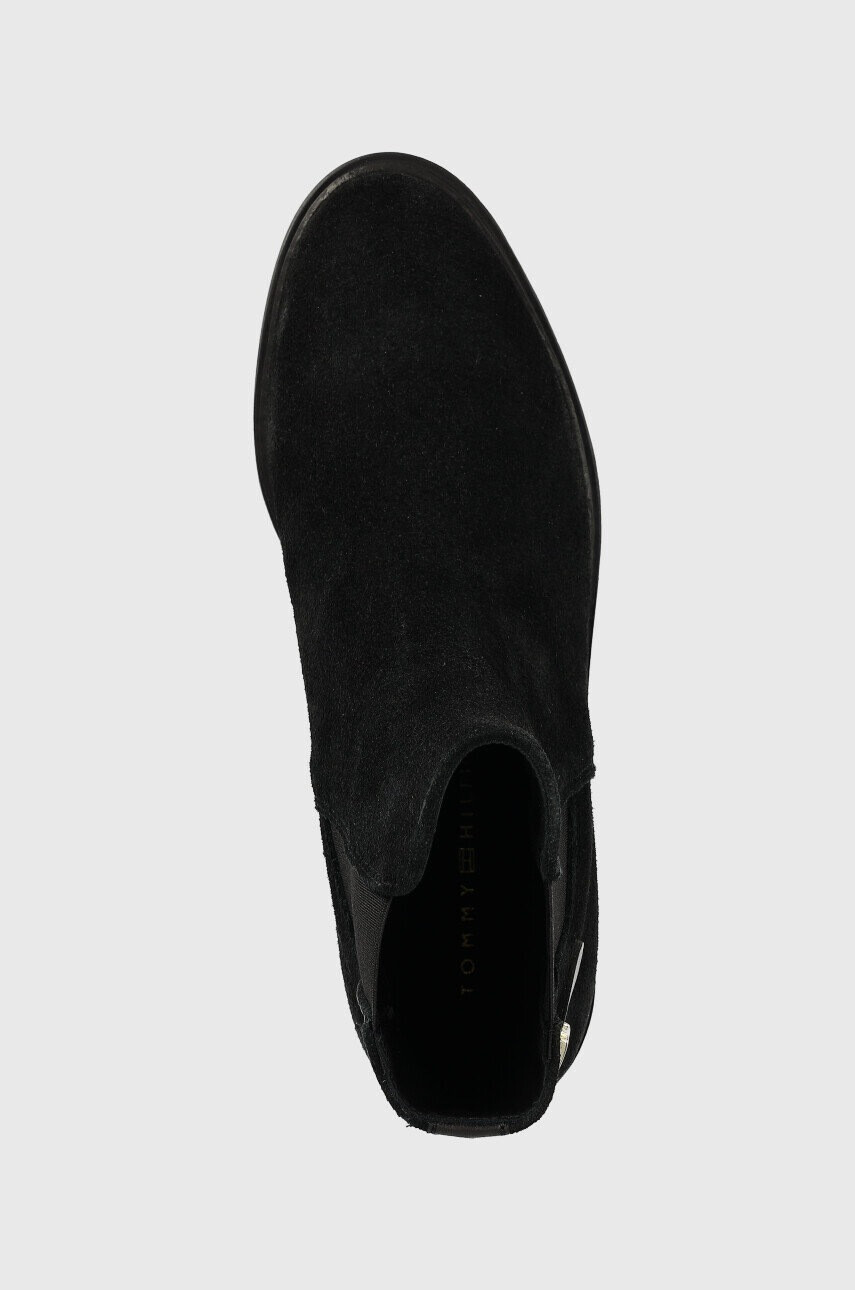 Tommy Hilfiger Велурени боти челси Th Suede Flat Boot - Pepit.bg
