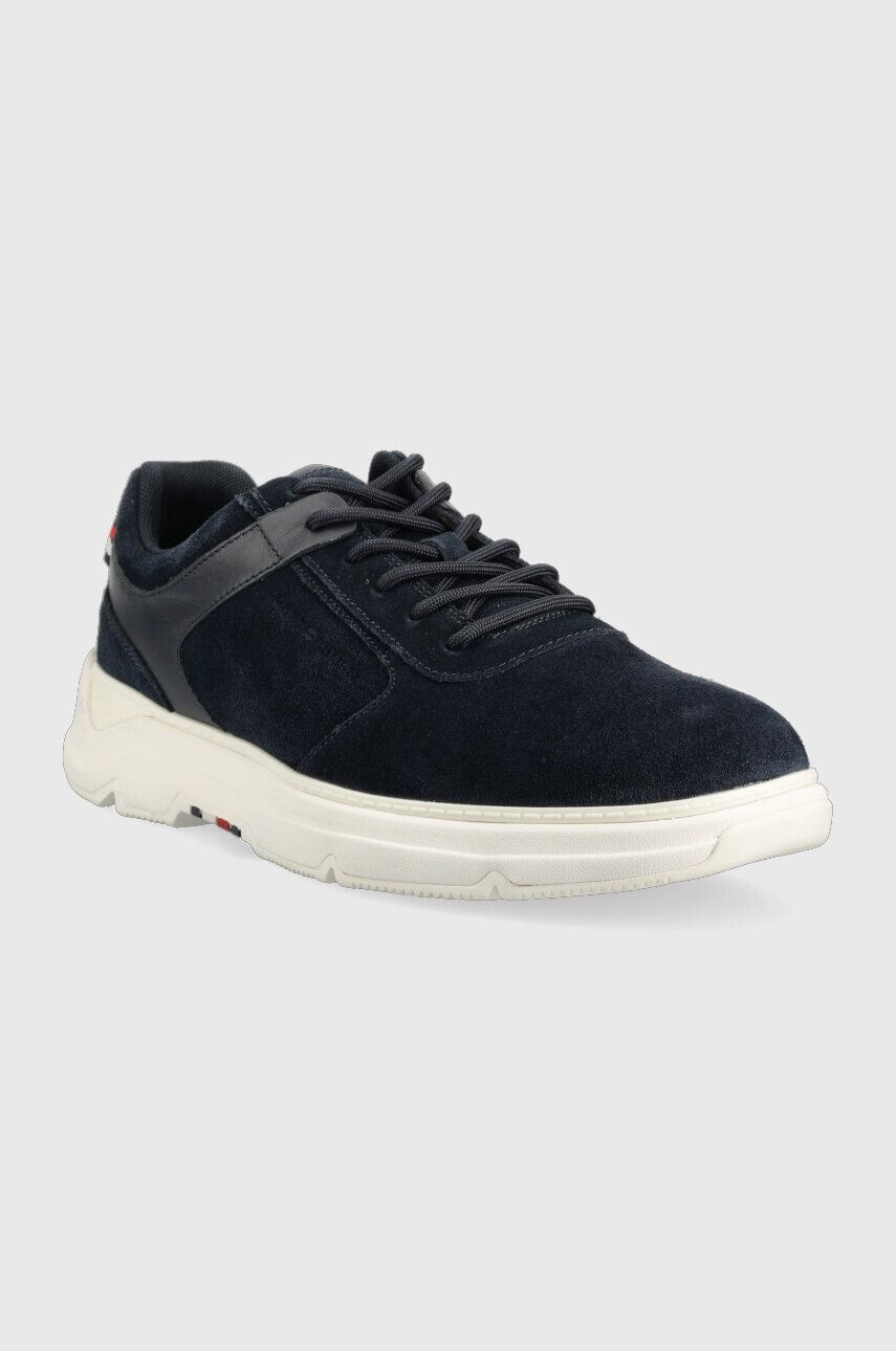 Tommy Hilfiger Велурени маратонки CORE HILFIGER SUEDE в тъмносиньо FM0FM04592 - Pepit.bg