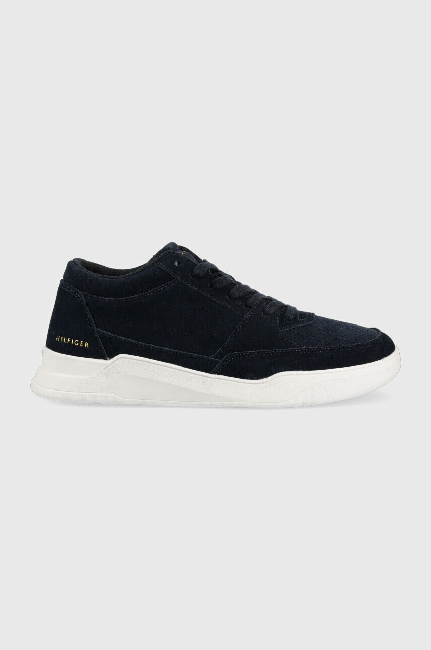 Tommy Hilfiger Велурени маратонки Elevated Mid Cup Suede - Pepit.bg