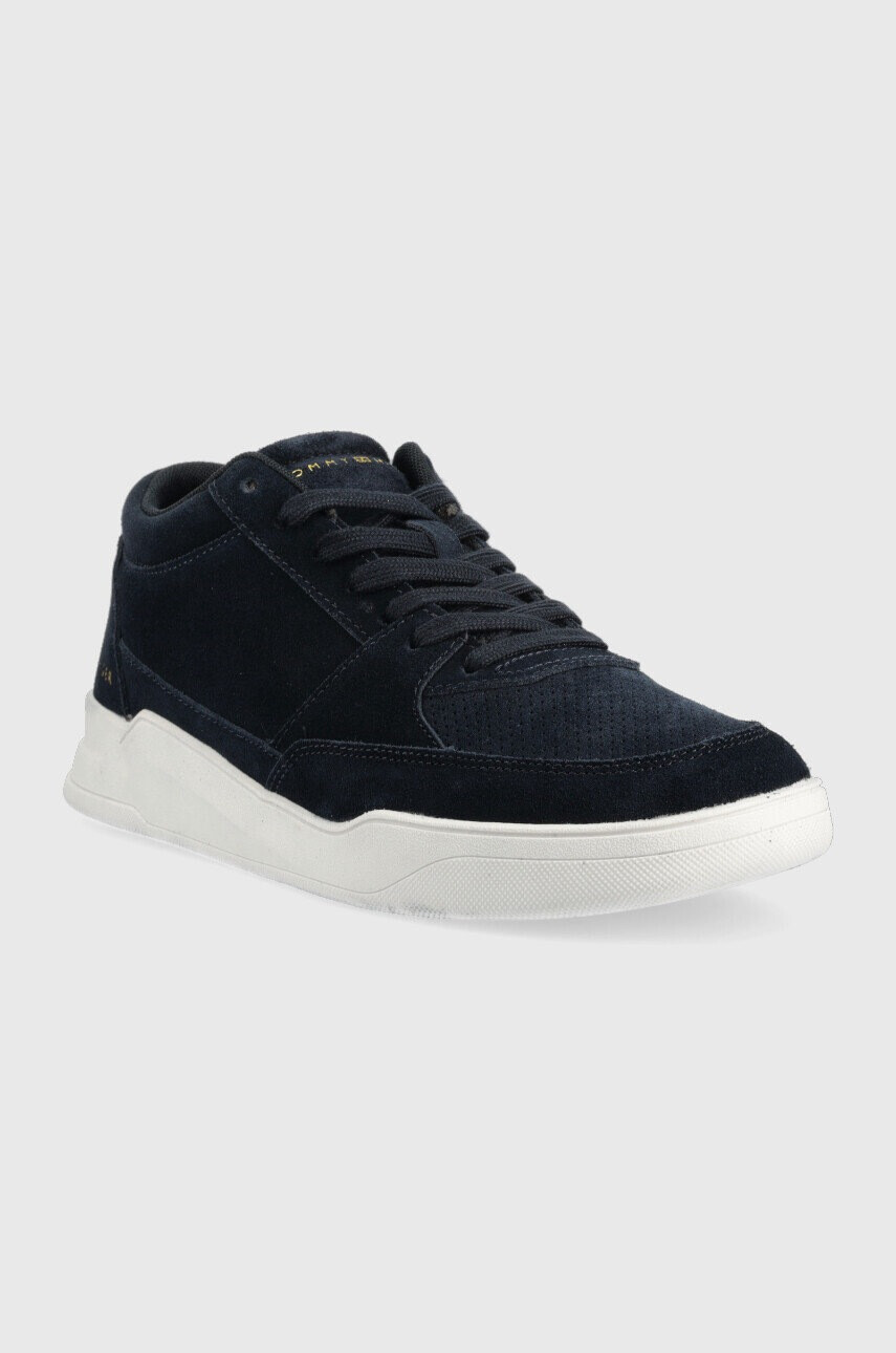 Tommy Hilfiger Велурени маратонки Elevated Mid Cup Suede - Pepit.bg