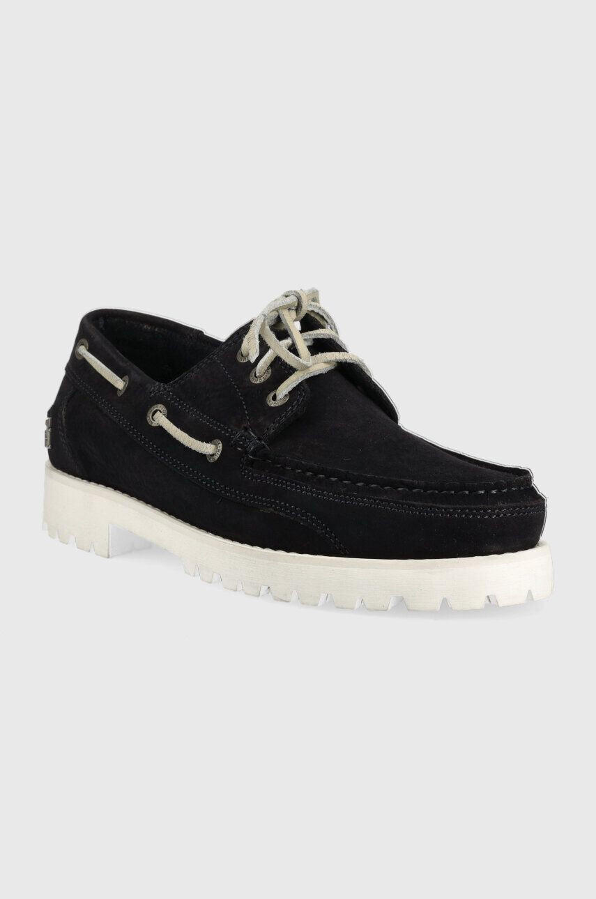 Tommy Hilfiger Велурени мокасини TH BOAT SHOE CLASSIC NUBUCK в тъмносиньо FM0FM04447 - Pepit.bg