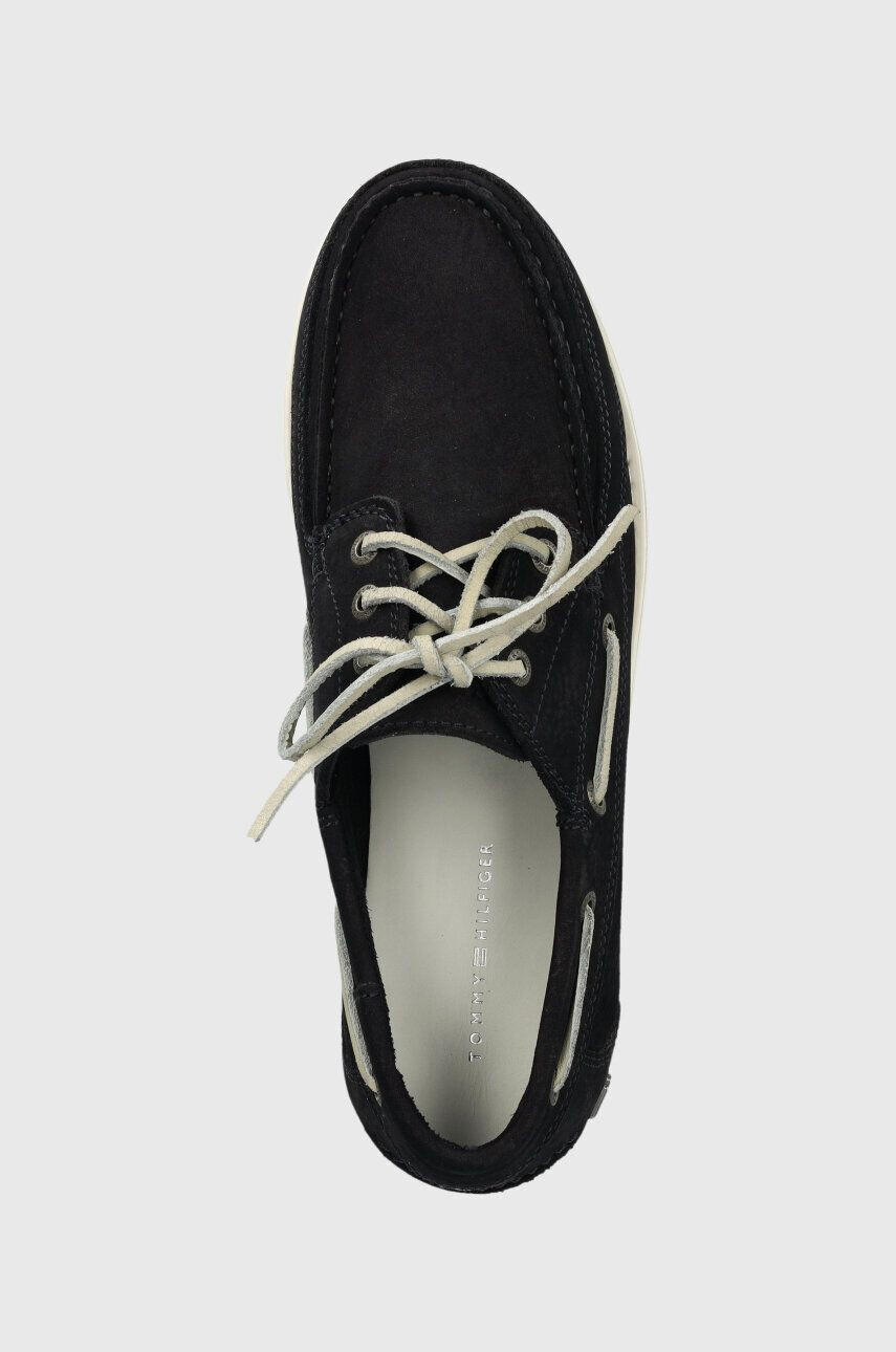 Tommy Hilfiger Велурени мокасини TH BOAT SHOE CLASSIC NUBUCK в тъмносиньо FM0FM04447 - Pepit.bg