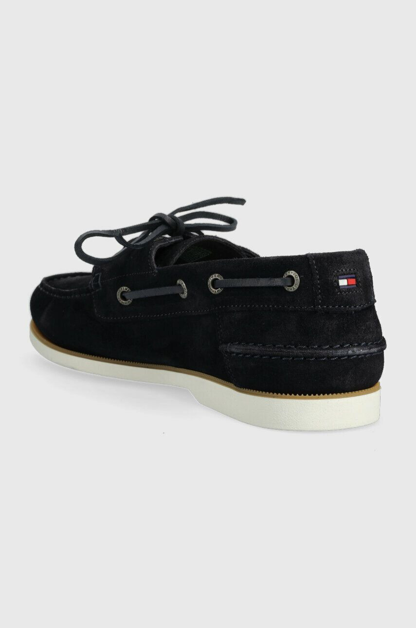 Tommy Hilfiger Велурени мокасини TH BOAT SHOE CORE SUEDE в тъмносиньо FM0FM04505 - Pepit.bg