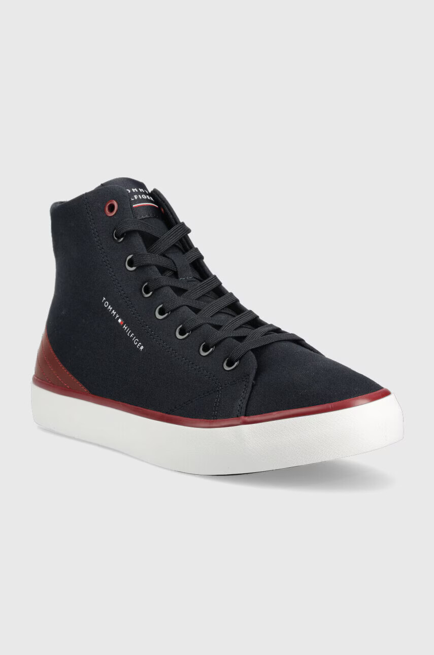 Tommy Hilfiger Високи кецове TH HI VULC CORE CANVAS В тъмносиньо - Pepit.bg