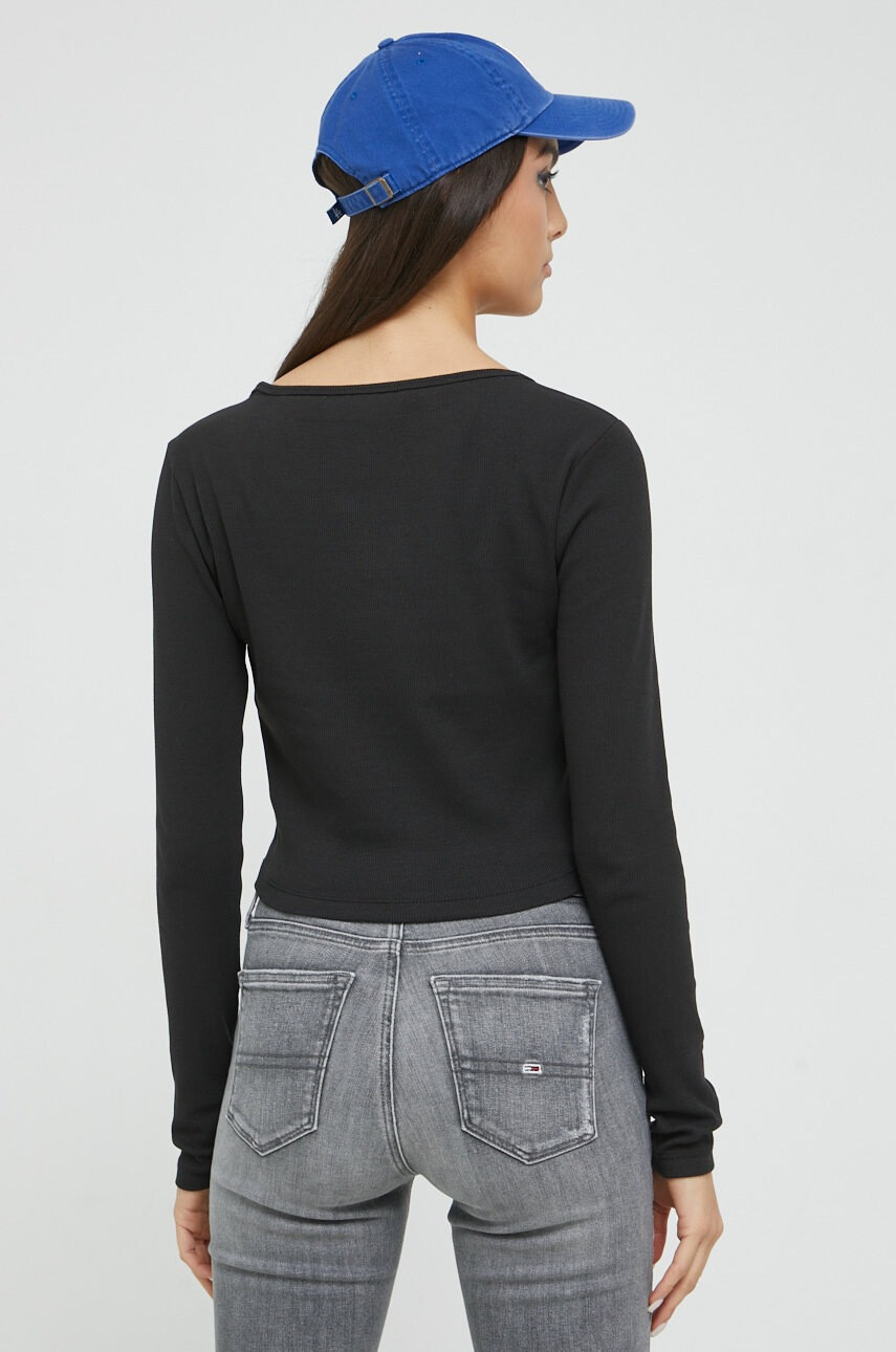 Tommy Jeans Блуза с дълги ръкави в черно - Pepit.bg