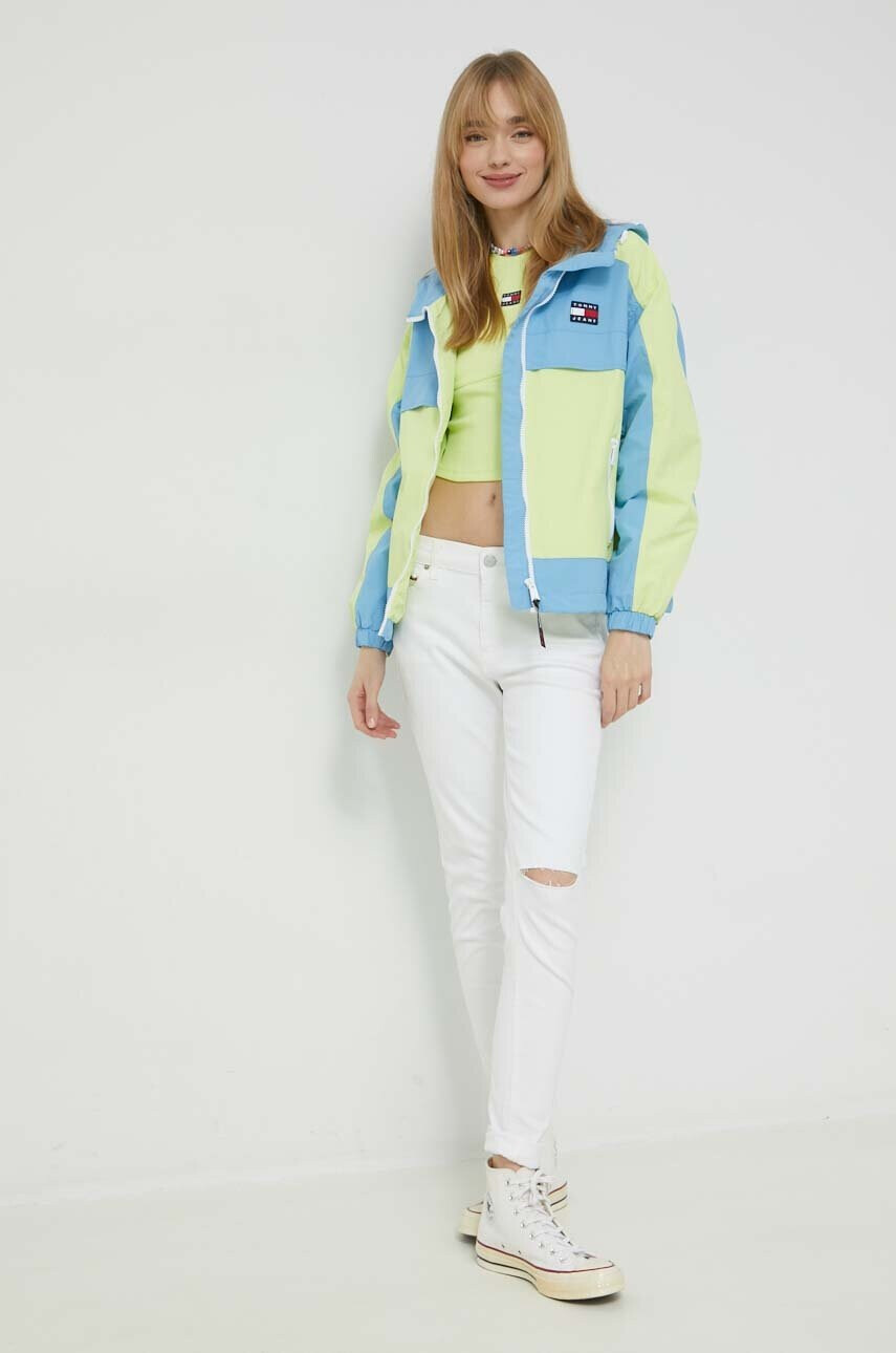 Tommy Jeans Блуза с дълги ръкави в зелено - Pepit.bg