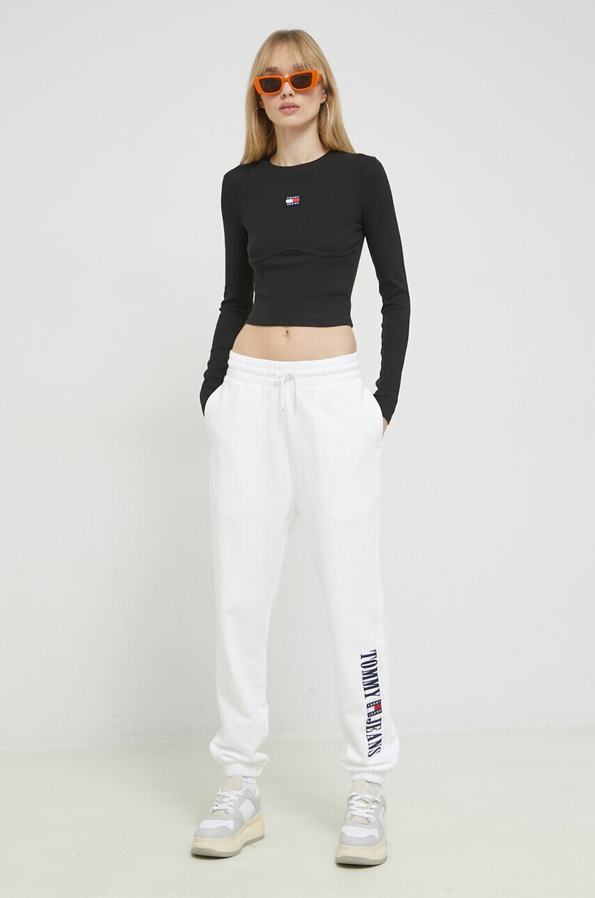 Tommy Jeans Блуза с дълги ръкави в черно - Pepit.bg