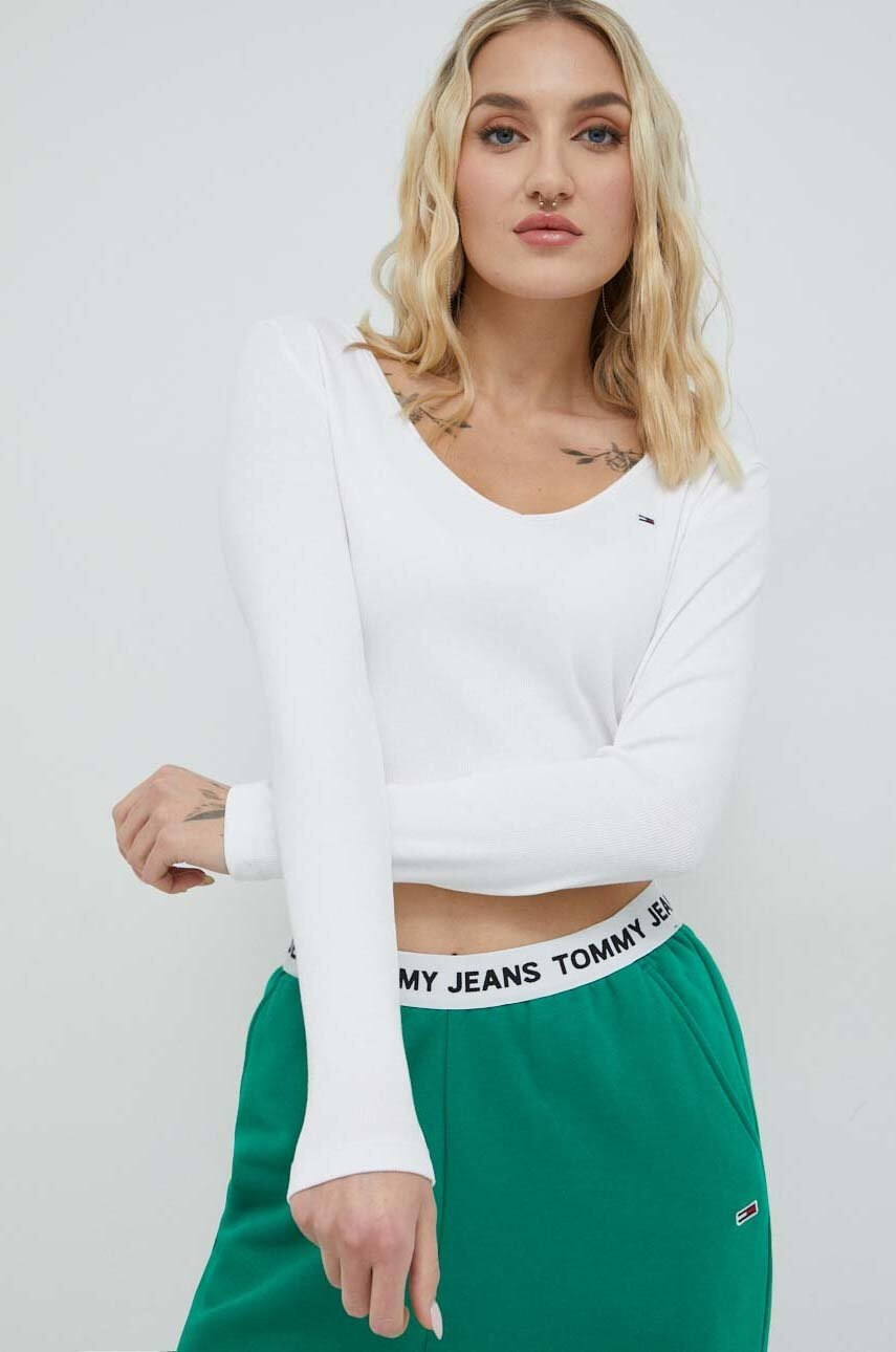 Tommy Jeans Блуза с дълги ръкави в черно - Pepit.bg