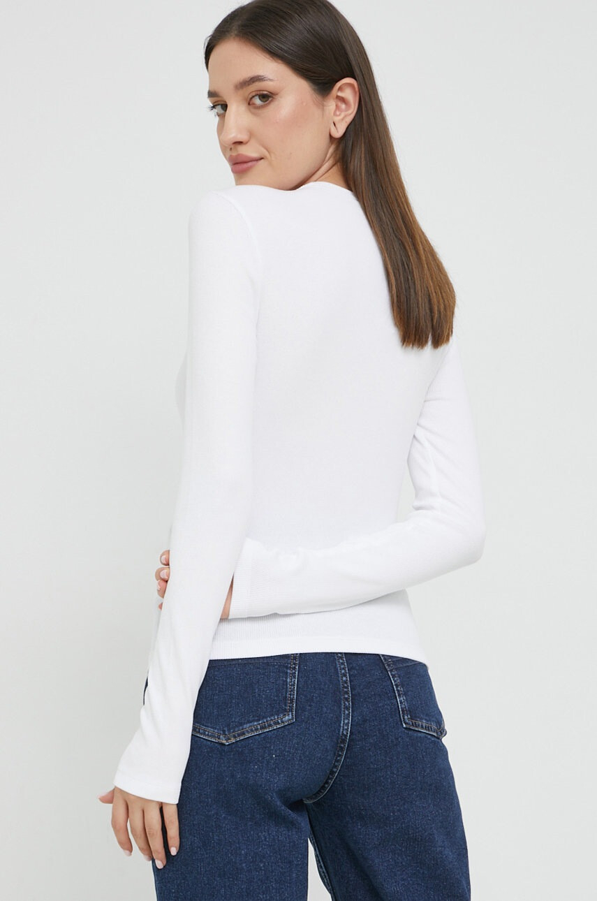 Tommy Jeans Блуза с дълги ръкави в бяло - Pepit.bg