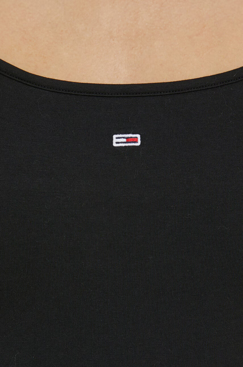 Tommy Jeans Боди дамско в черно - Pepit.bg