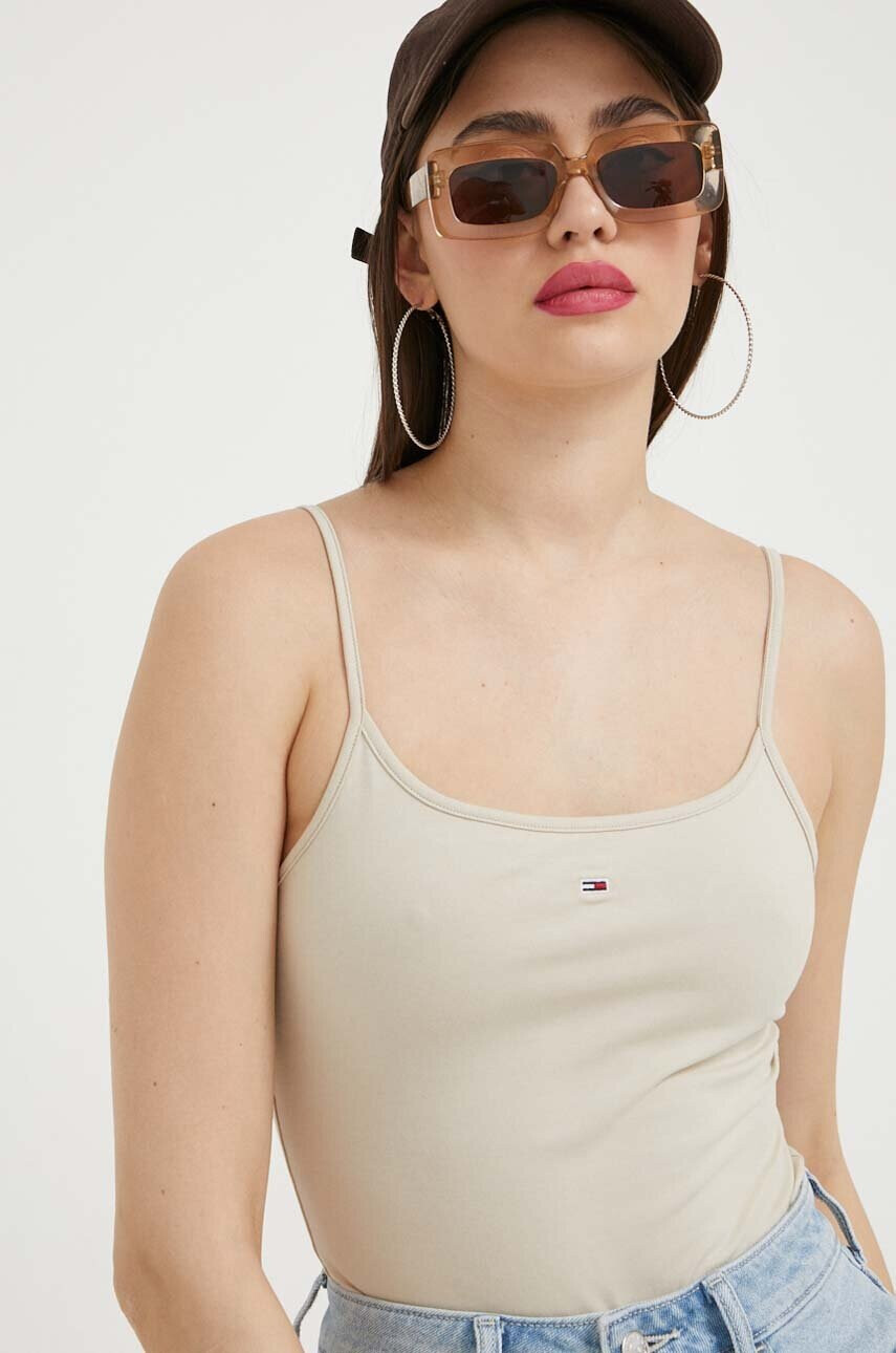 Tommy Jeans Боди дамско в черно - Pepit.bg