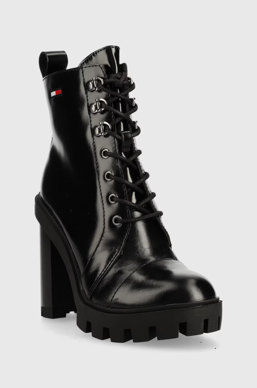 Tommy Jeans Боти Heeled Boot в черно с висок ток - Pepit.bg