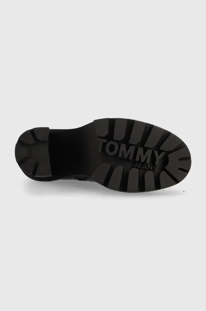 Tommy Jeans Боти Heeled Boot в черно с висок ток - Pepit.bg