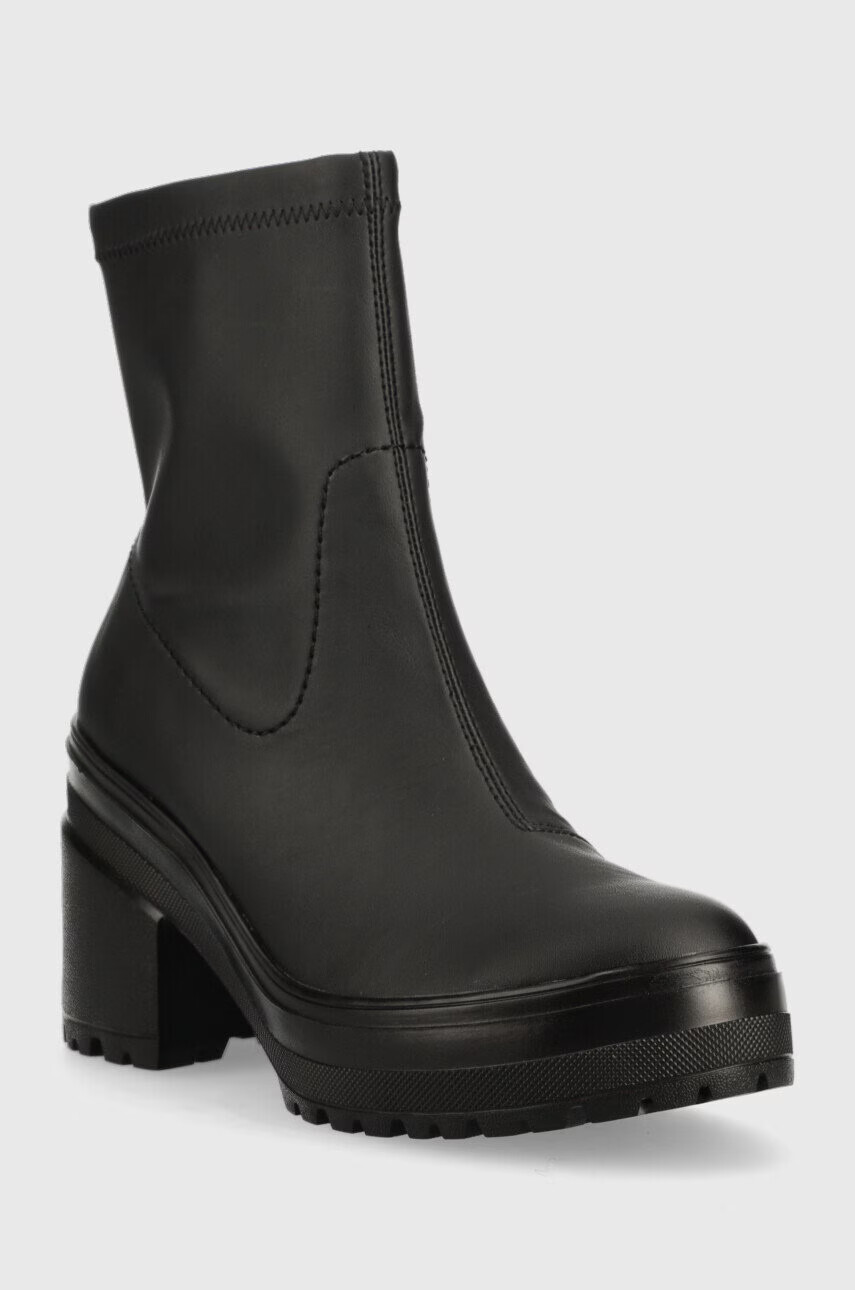 Tommy Jeans Боти Heeled Boot в черно с висок ток - Pepit.bg