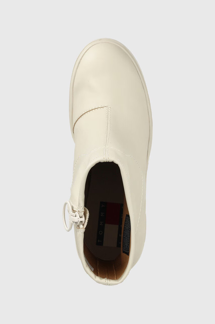 Tommy Jeans Боти Heeled Boot в бежово с висок ток - Pepit.bg