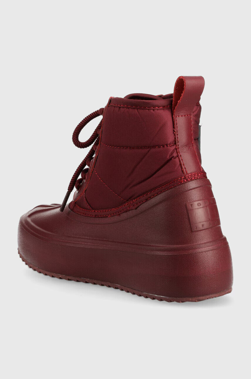 Tommy Jeans Боти Fashion Boot в бордо с платформа с лека изолация - Pepit.bg