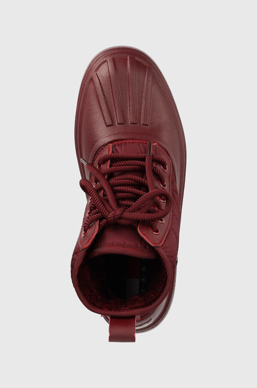 Tommy Jeans Боти Fashion Boot в бордо с платформа с лека изолация - Pepit.bg