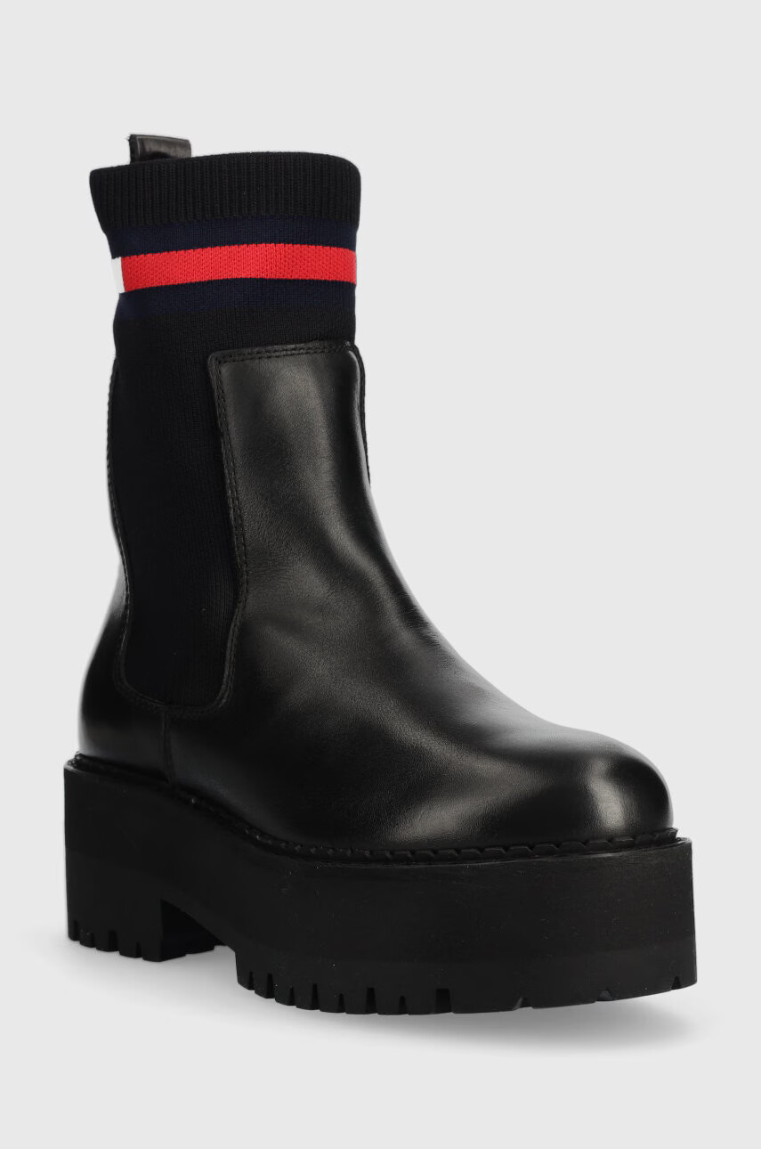 Tommy Jeans Боти челси Tamy Higher - 2a Chelsea в черно с платформа - Pepit.bg
